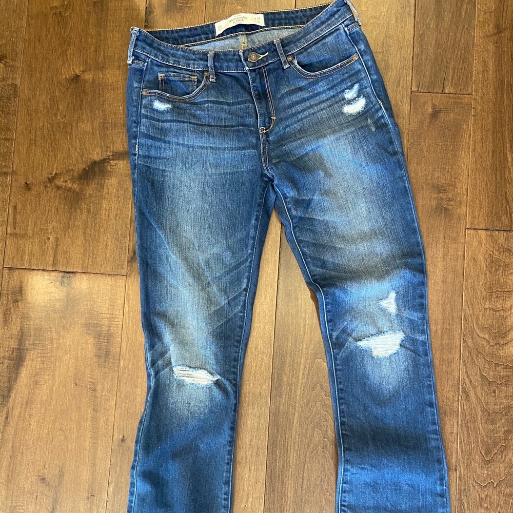 A&F Abercrombie And Fitch Skinny Boot Jeans 6s - image 1